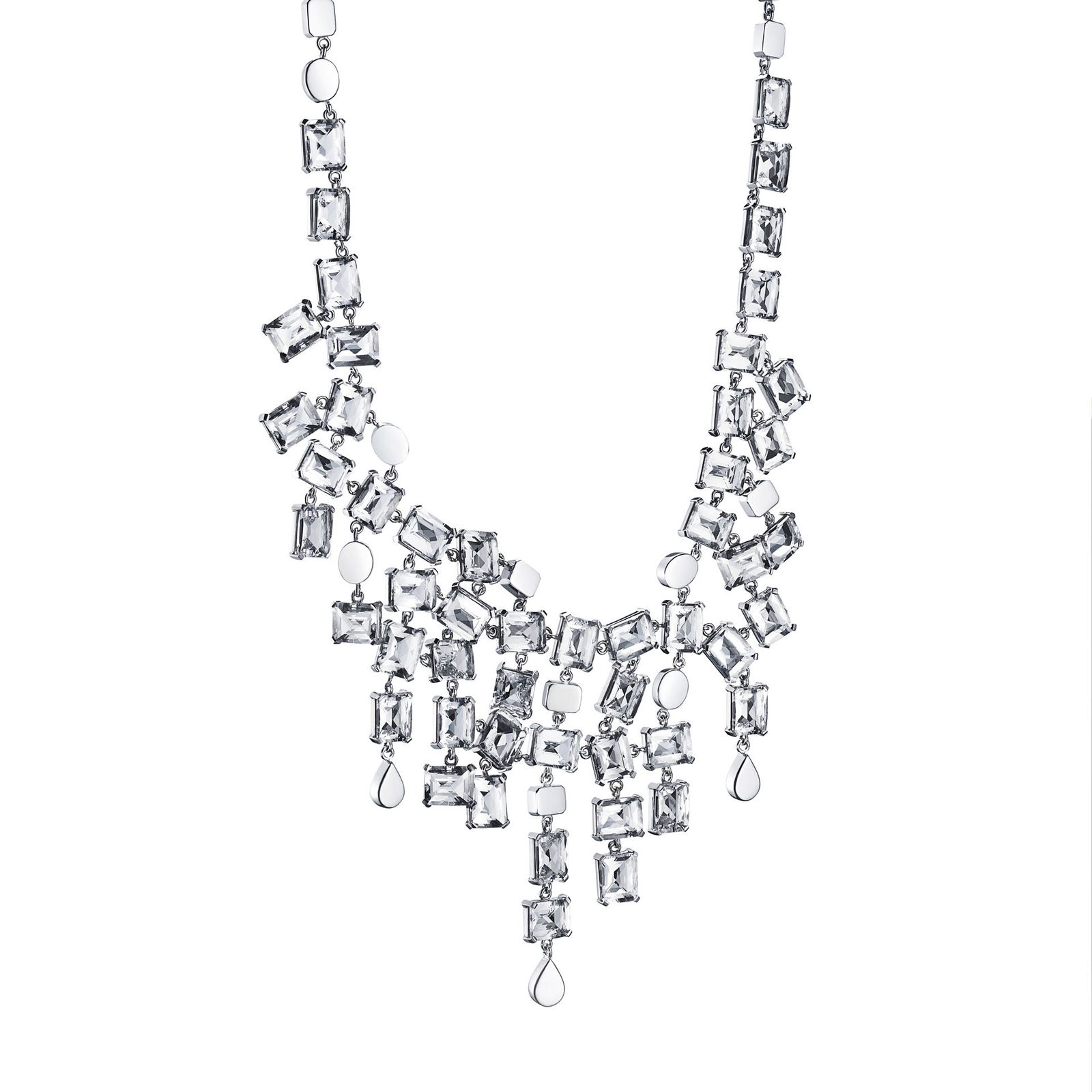 Alternativ bild 0 för Crystal Rain Collier - Clear Halsband Silver