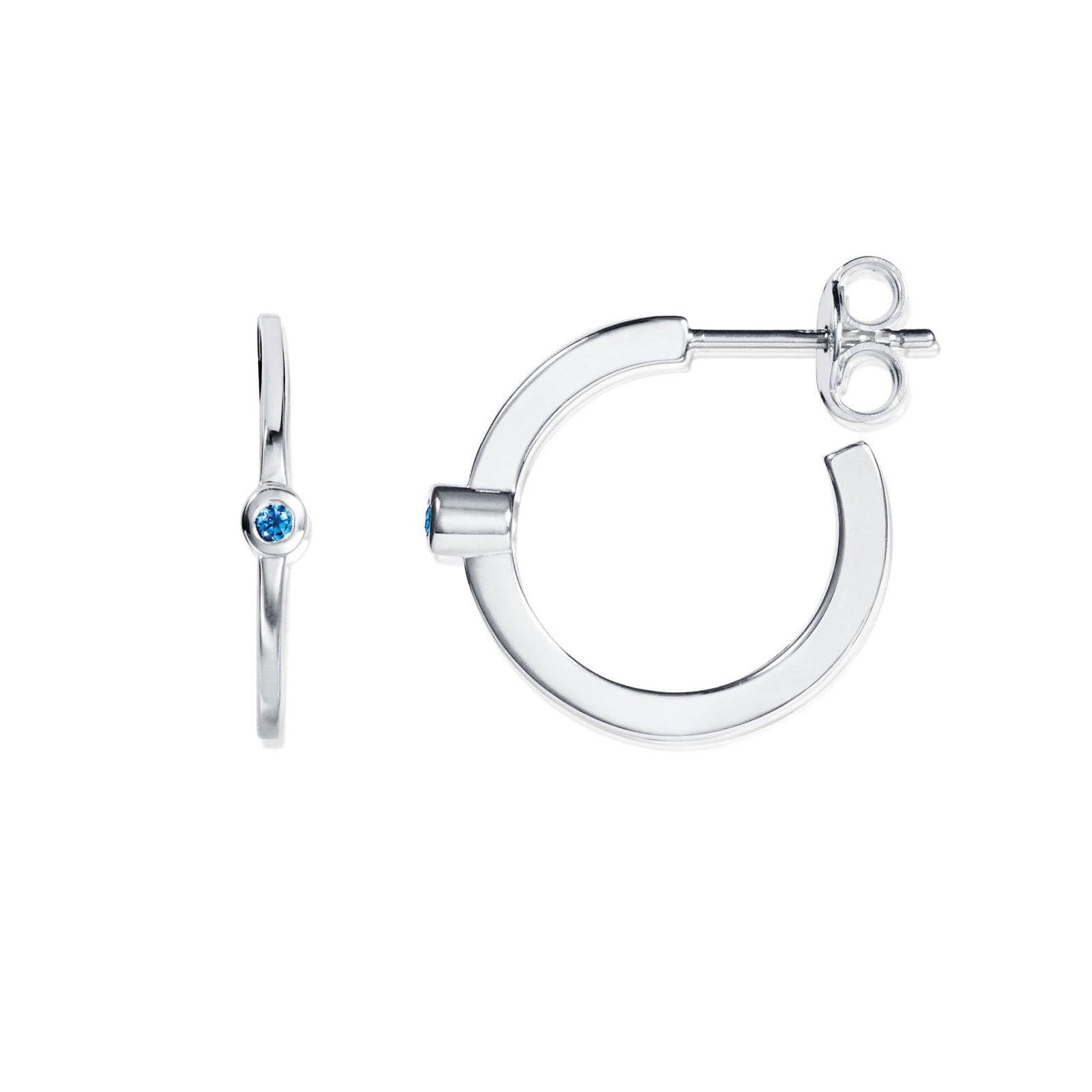 Micro Blink Hoops - Blue Topaz bild 2