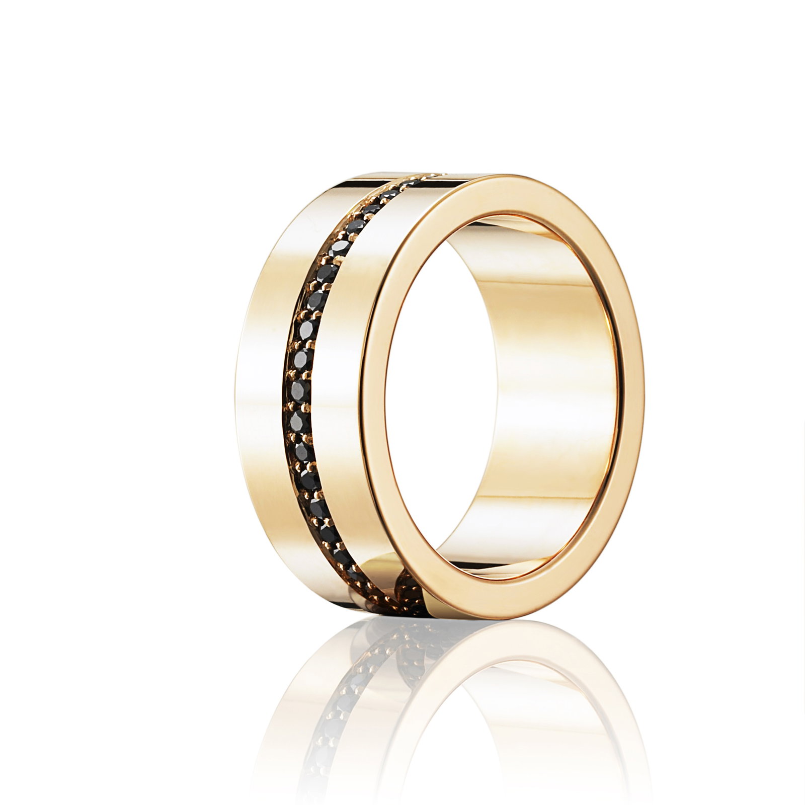Efva Attling Wide & Black Stars Ring 19.00 - GULD