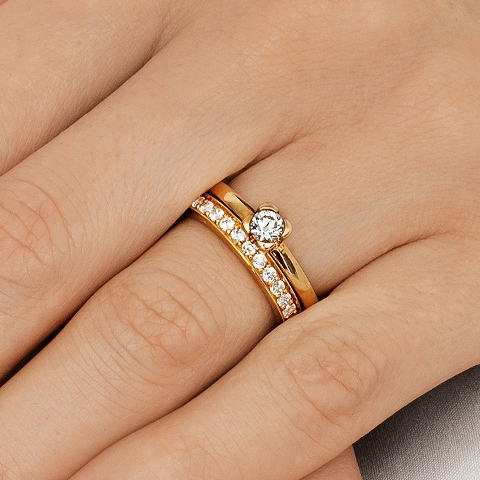 Love Bead Wedding Ring 0.30 ct bild 5