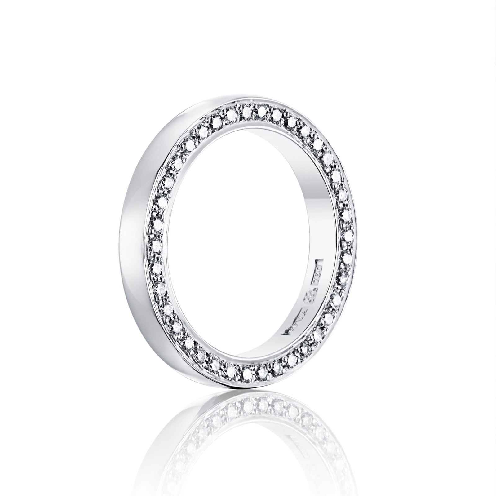 Efva Attling Half Round & Stars On Side Ring 15.75 - VITGULD