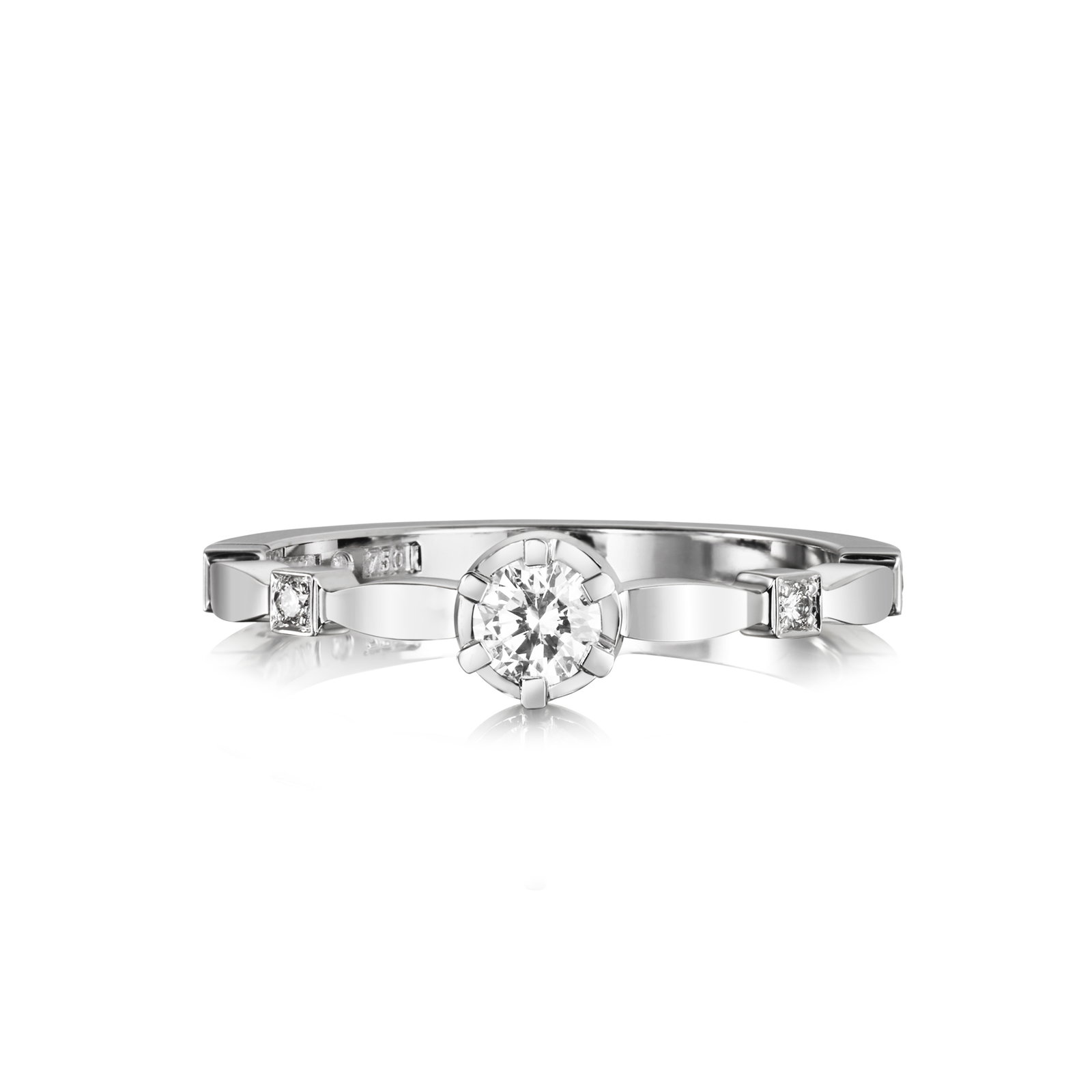 Efva Attling Forget Me Not Star Ring 0.19 ct 16.50 - VITGULD