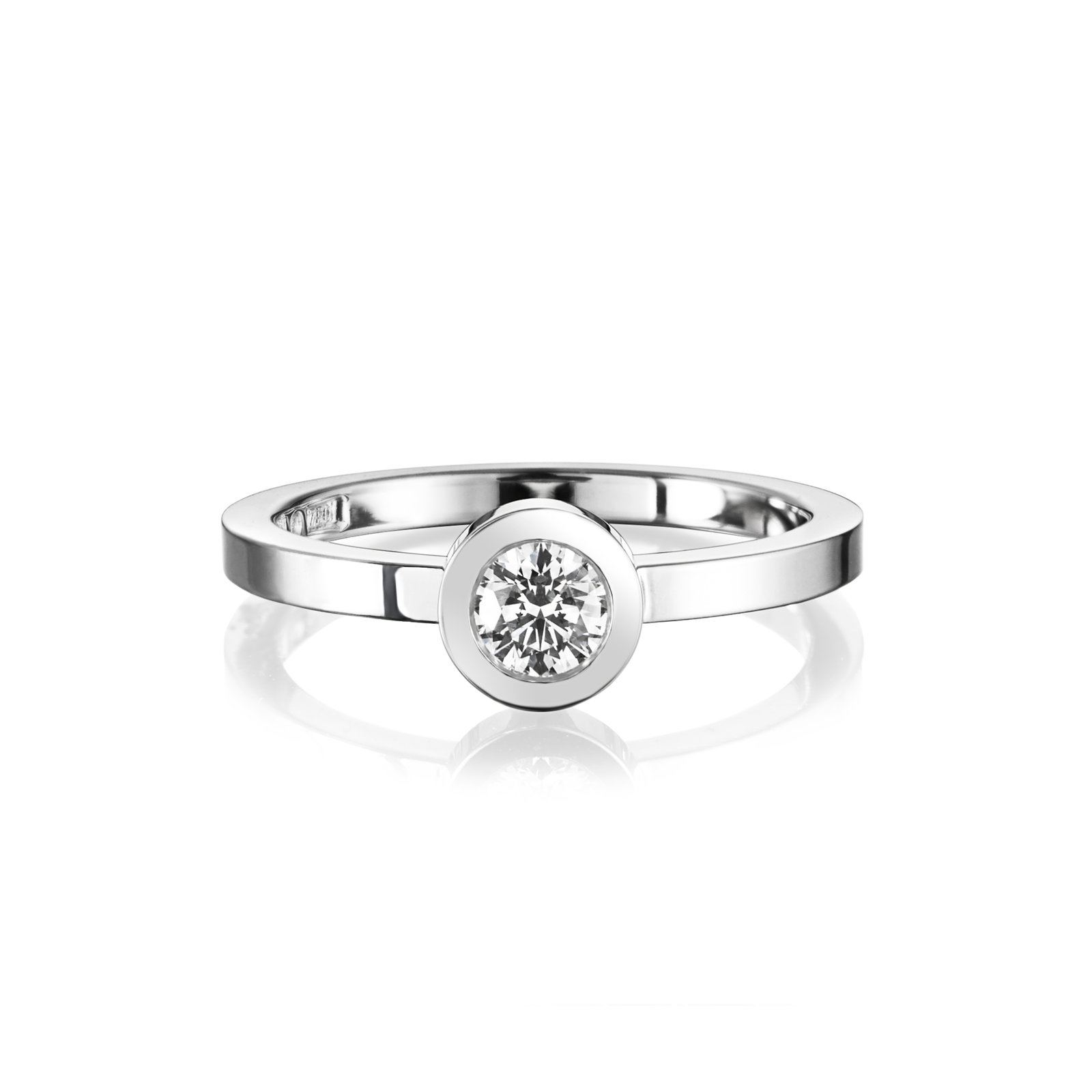 Efva Attling The Wedding Thin Ring 0.30 ct 17.25 - VITGULD