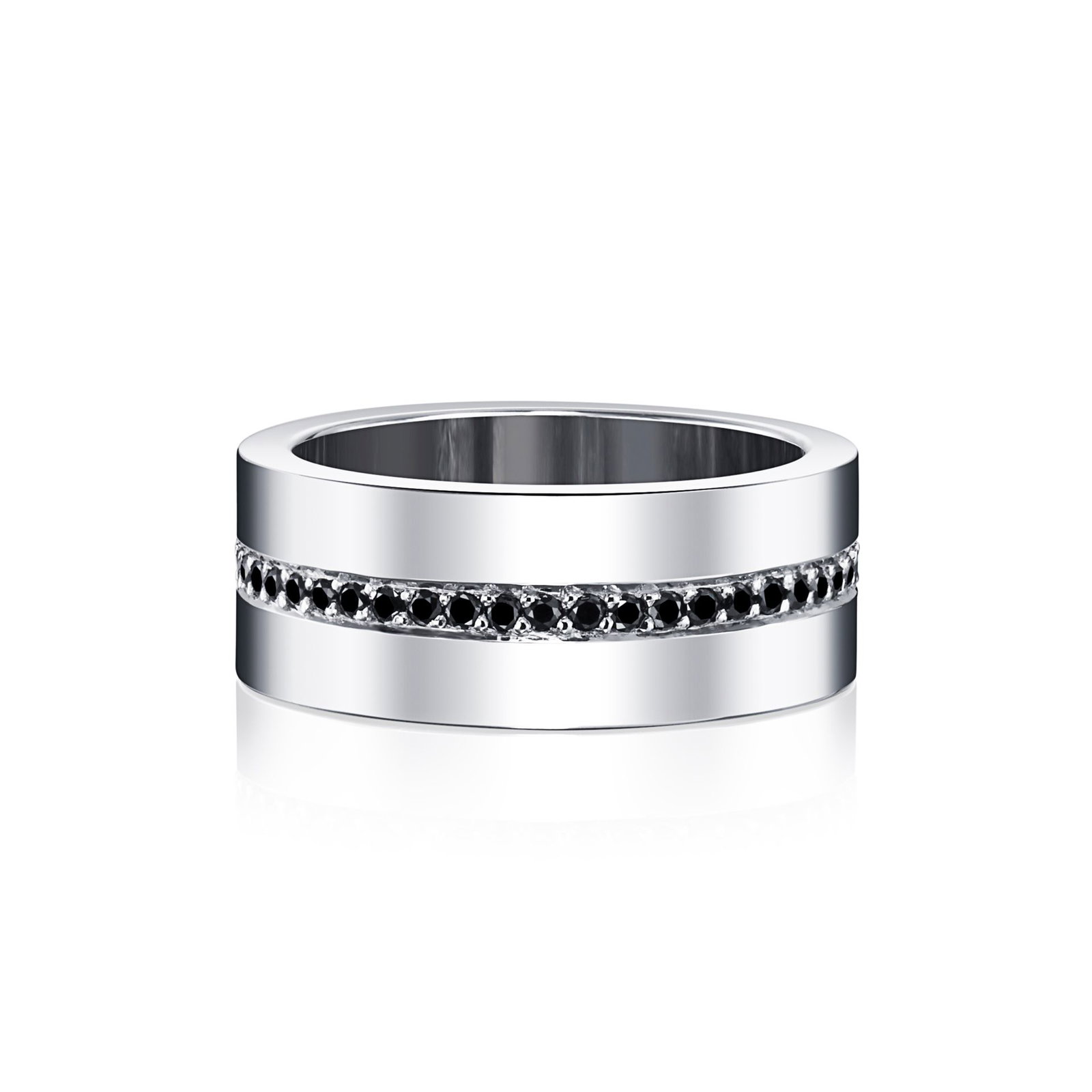 Wide & Black Stars Ring bild 4