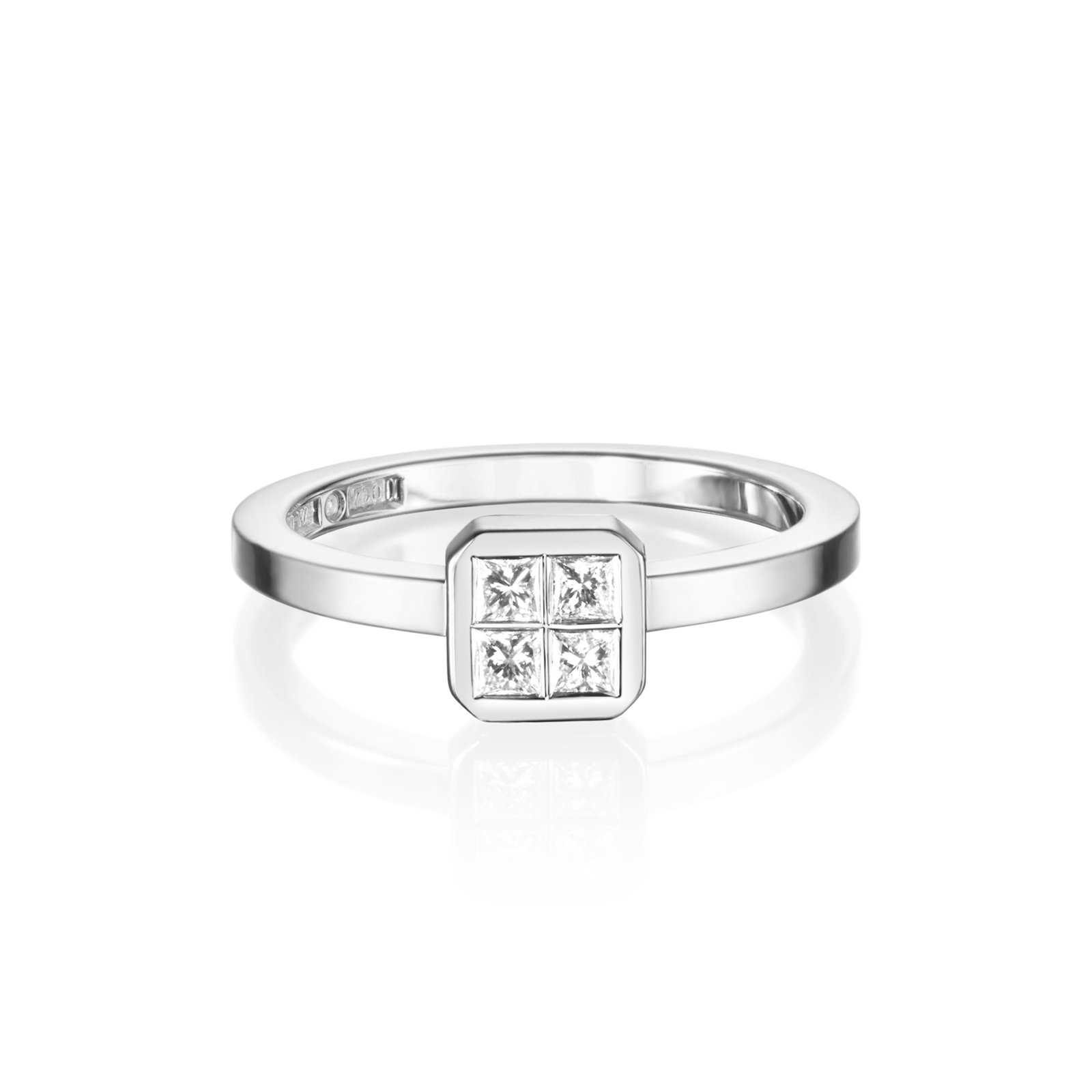 Efva Attling 4 Love Ring 0.20 ct 16.75 - VITGULD
