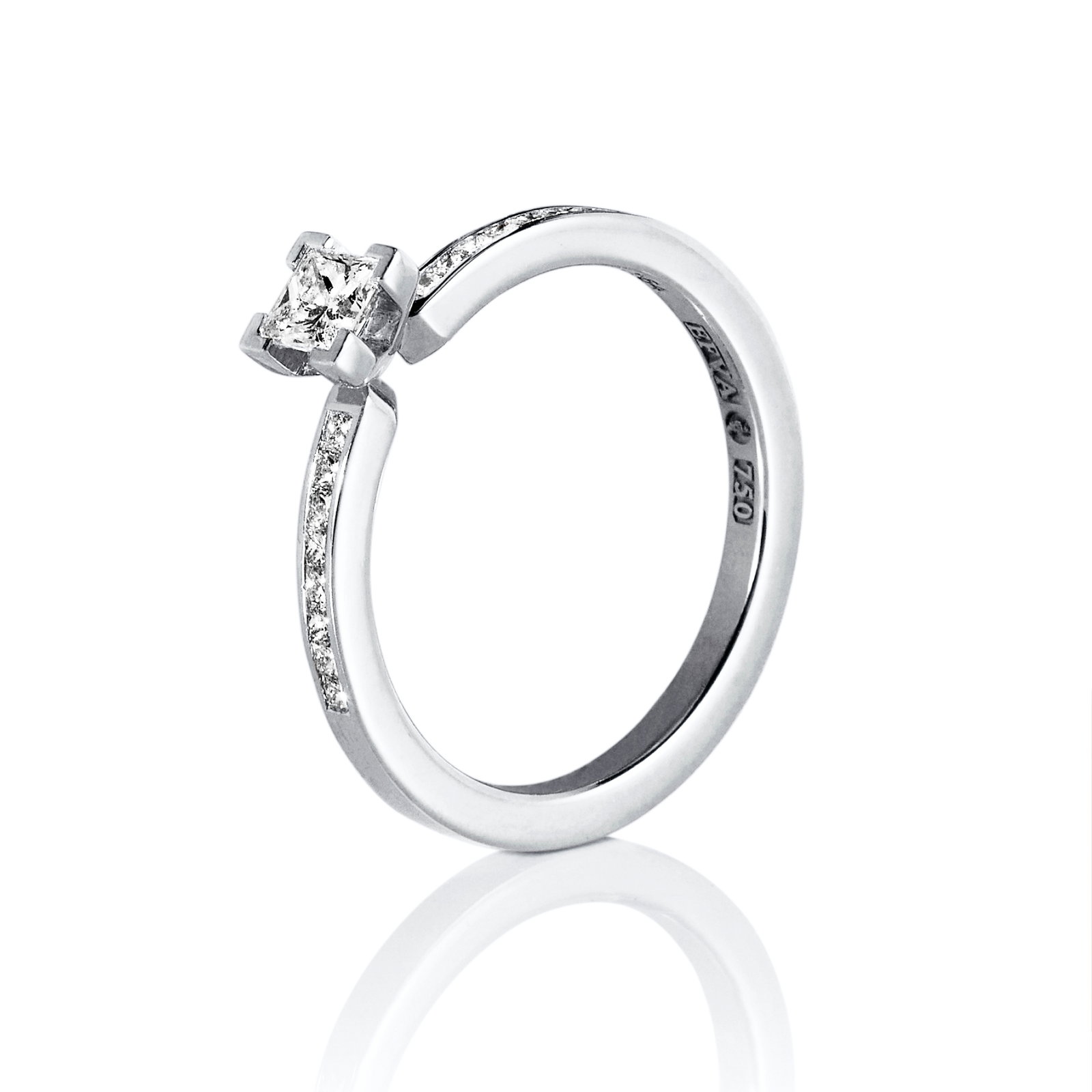 Efva Attling Pop Star Ring 0.30 ct 16.75 - VITGULD