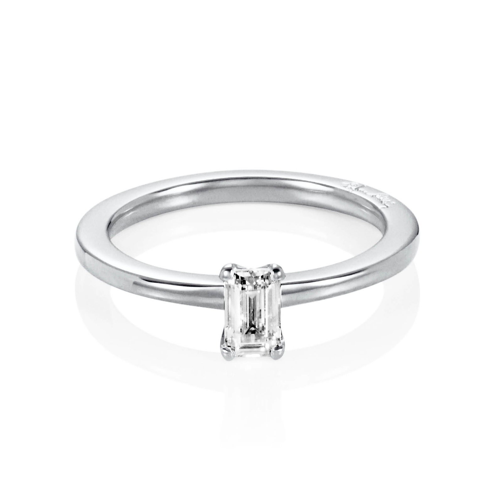 Efva Attling Emerald Star Ring 0.40 ct 16.25 - VITGULD