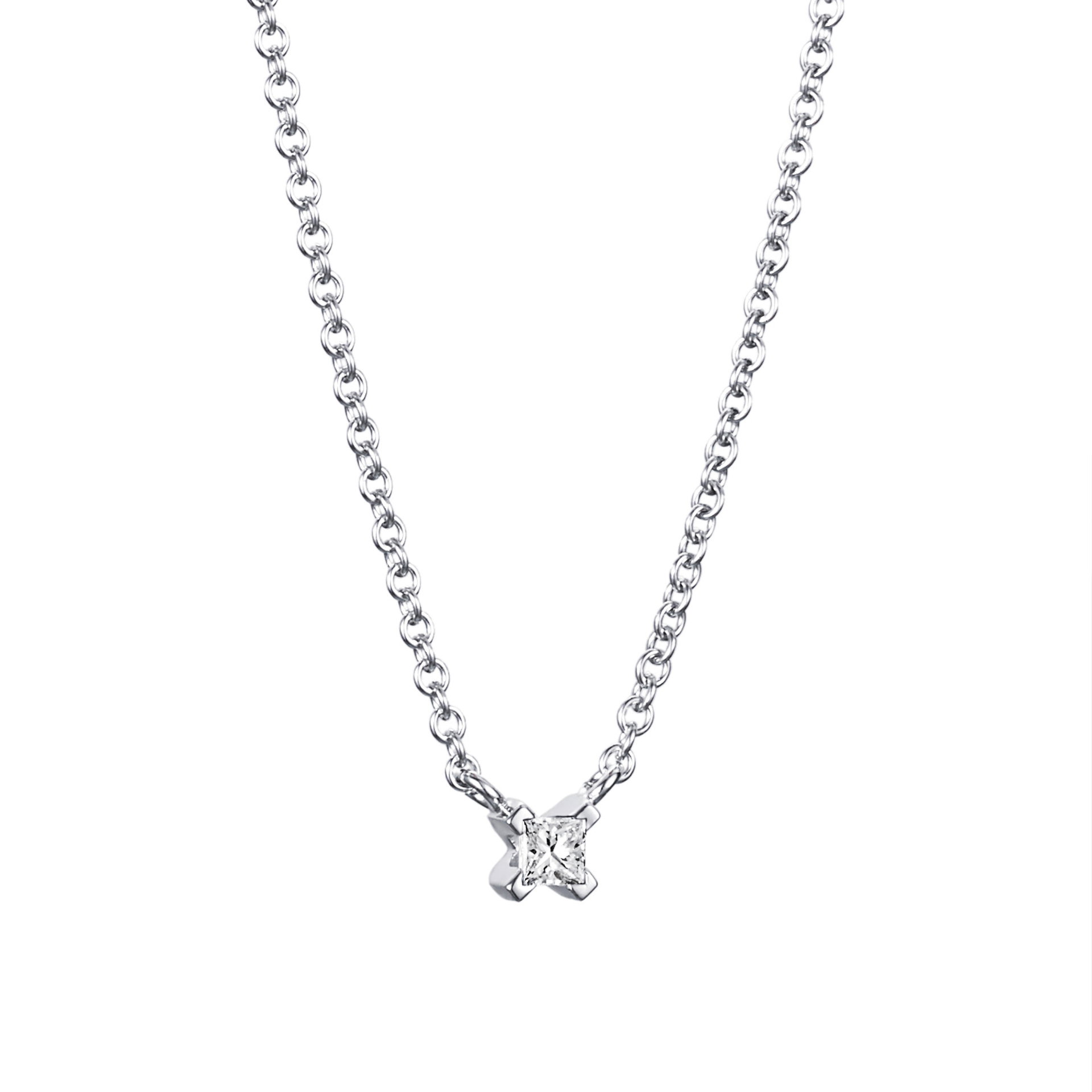 Efva Attling Dolce Vita Princess Necklace 0.12 ct 40 CM - VITGULD