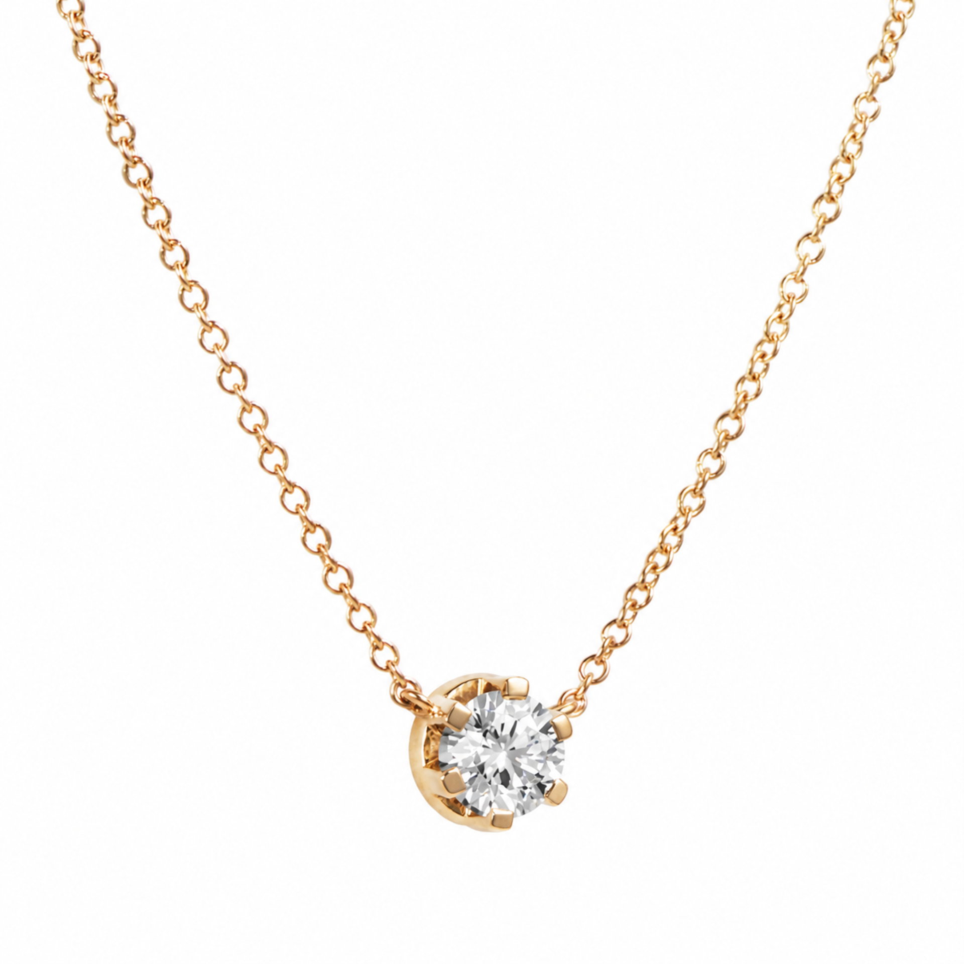 Efva Attling Crown & Stars Necklace 1.0 ct 40/42/45 CM - GULD