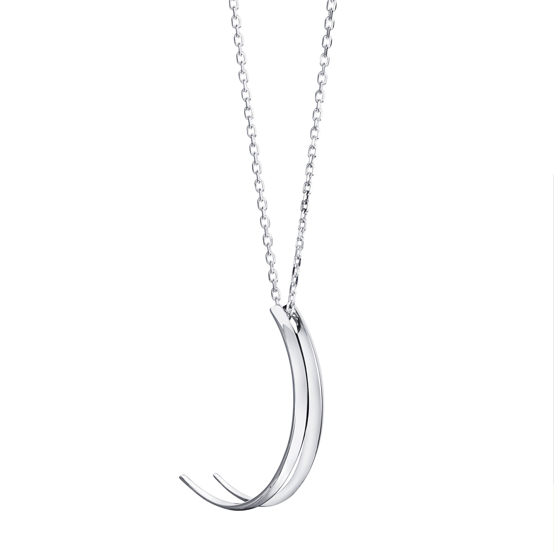 Edge Pendant. 70 CM SILVER