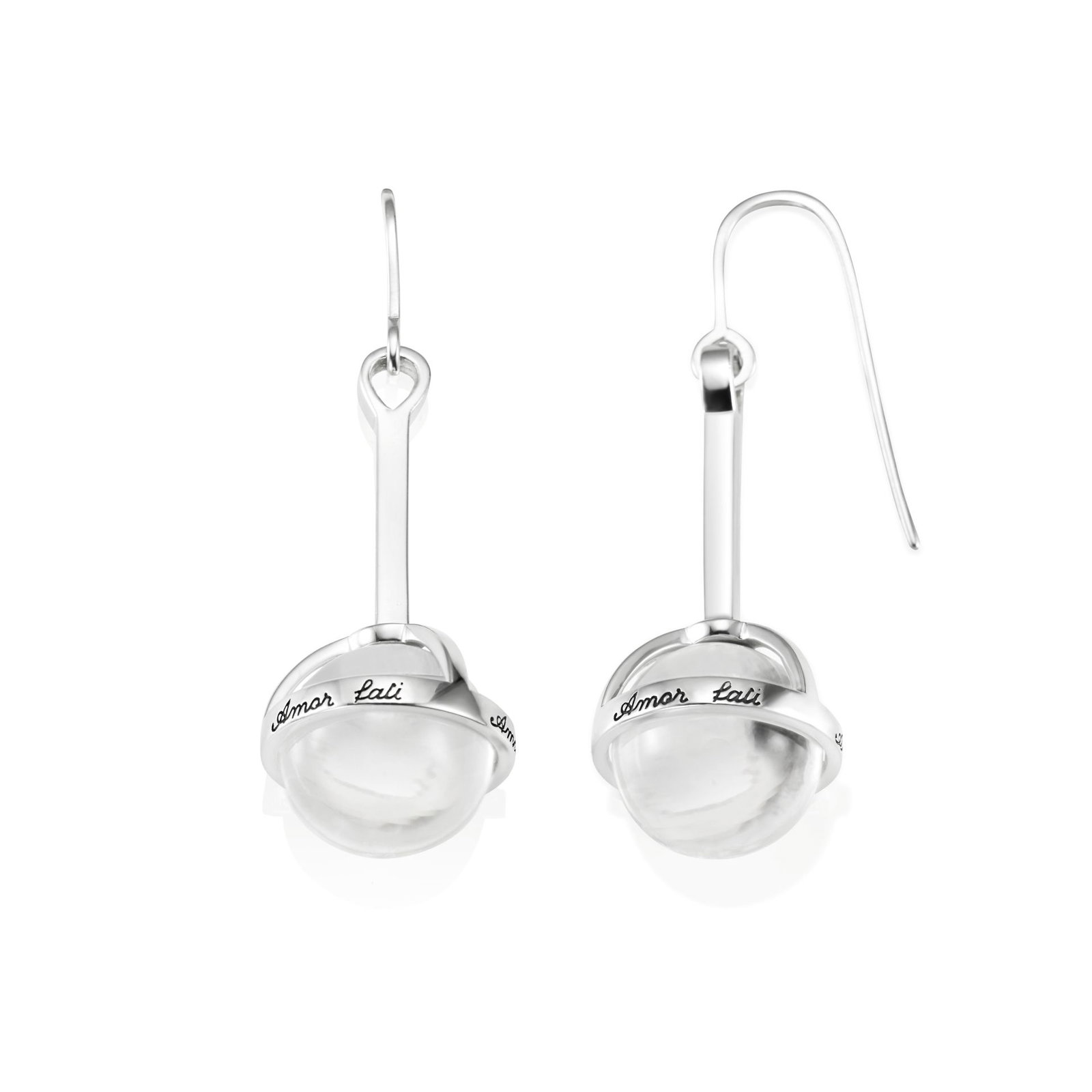 Amor Fati Globe Earrings-Crystal Quartz bild 3