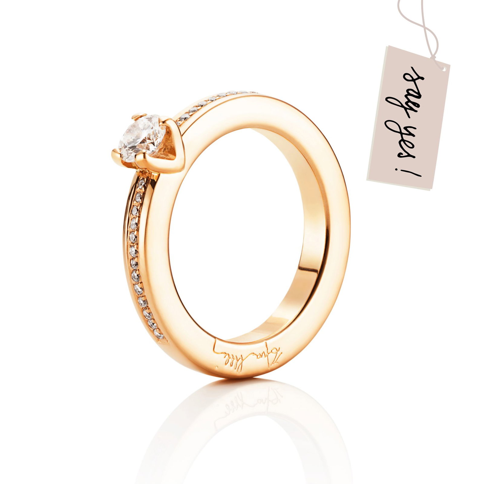 Efva Attling Heart To Heart Ring 0.50 ct. 17.50 - HYRA RING: GULD
