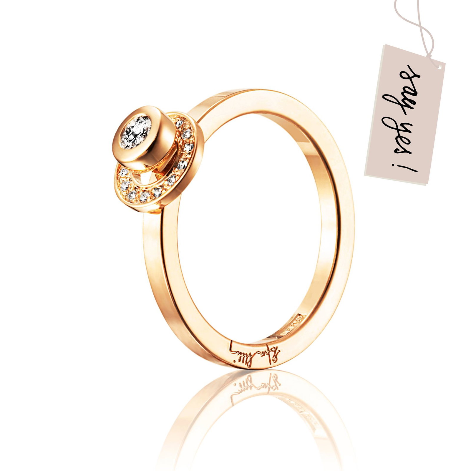 Efva Attling AVO Wedding Ring 0.12 ct 17.50 - HYRA RING: GULD