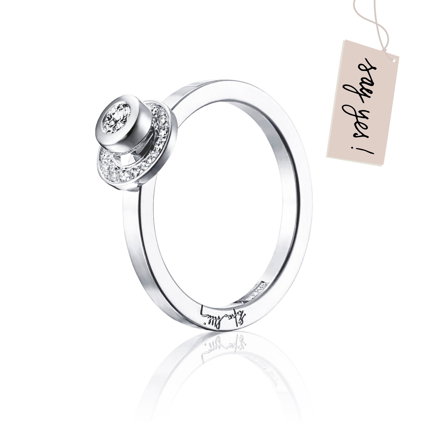 Efva Attling AVO Wedding Ring 0.12 ct 17.50 – HYRA RING: SILVER