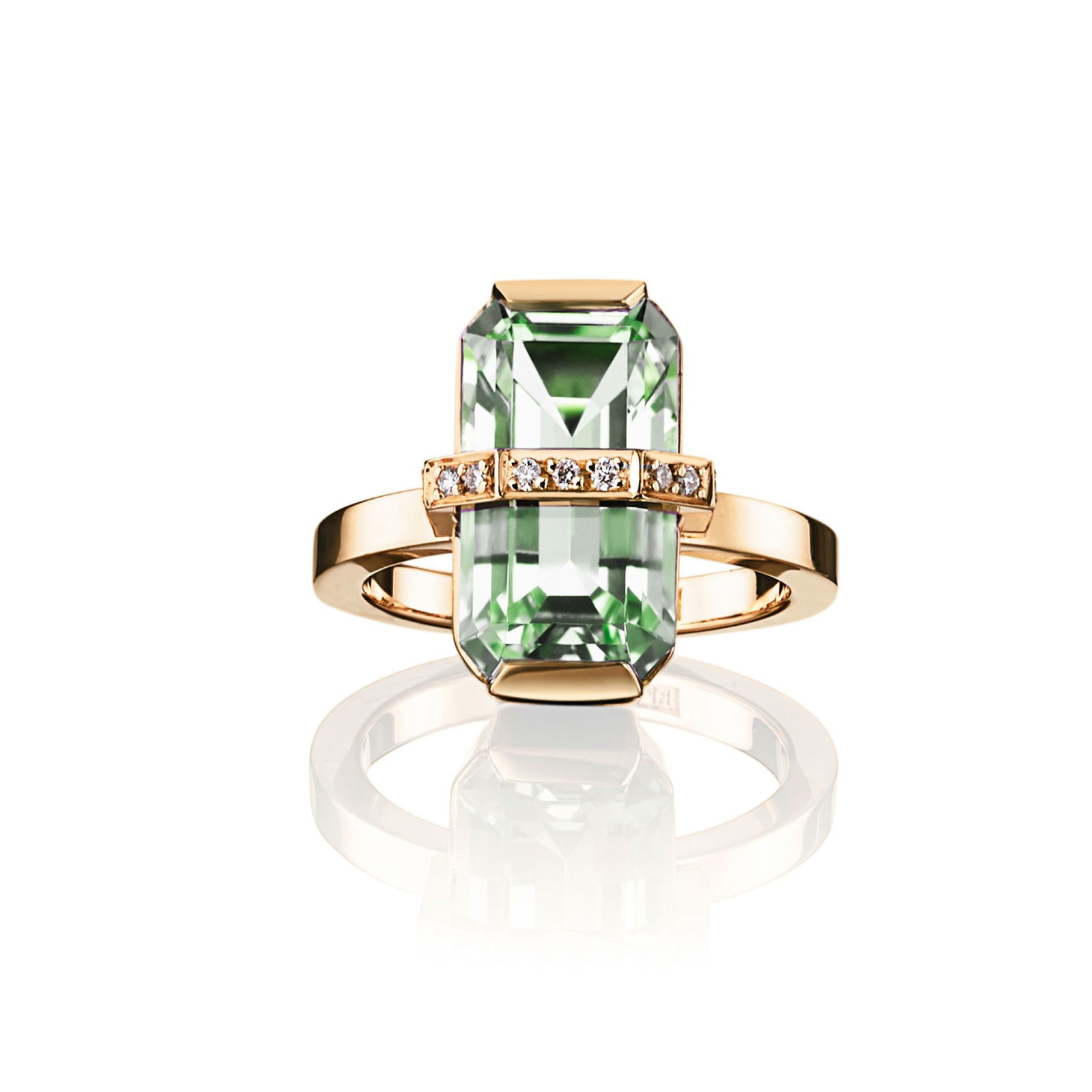 Alternativ bild 0 för Little Bend Over - Green Quartz Ring Guld 15.00 mm