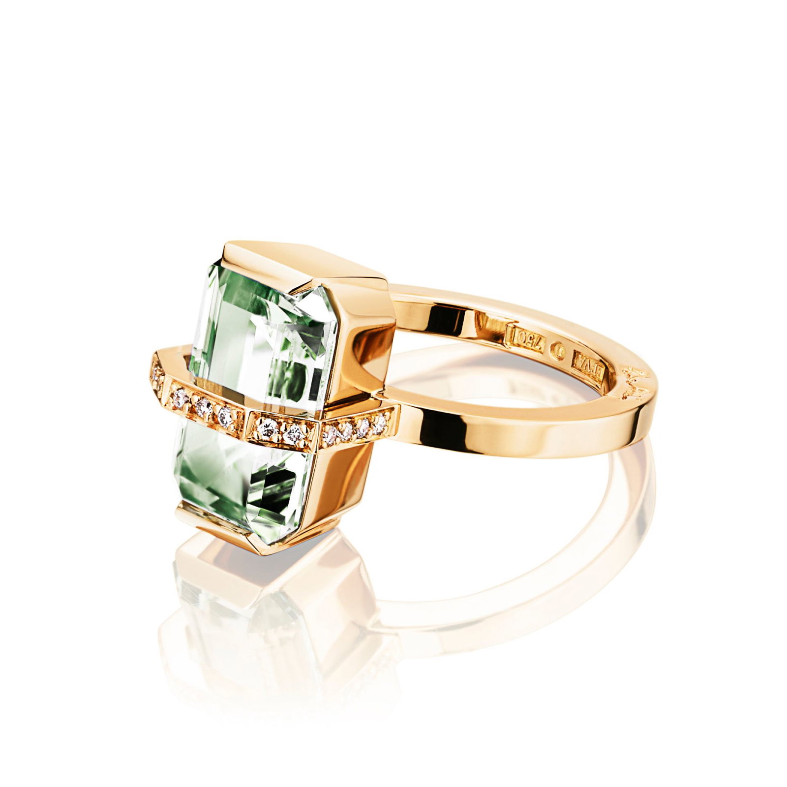 Little Bend Over Ring - Green Quartz bild 4