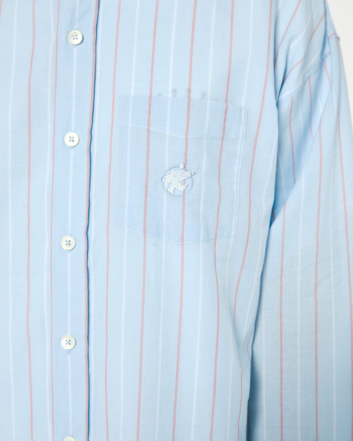 Stussy Classic LS Shirt Stripe Light Blue - Shirts | YME