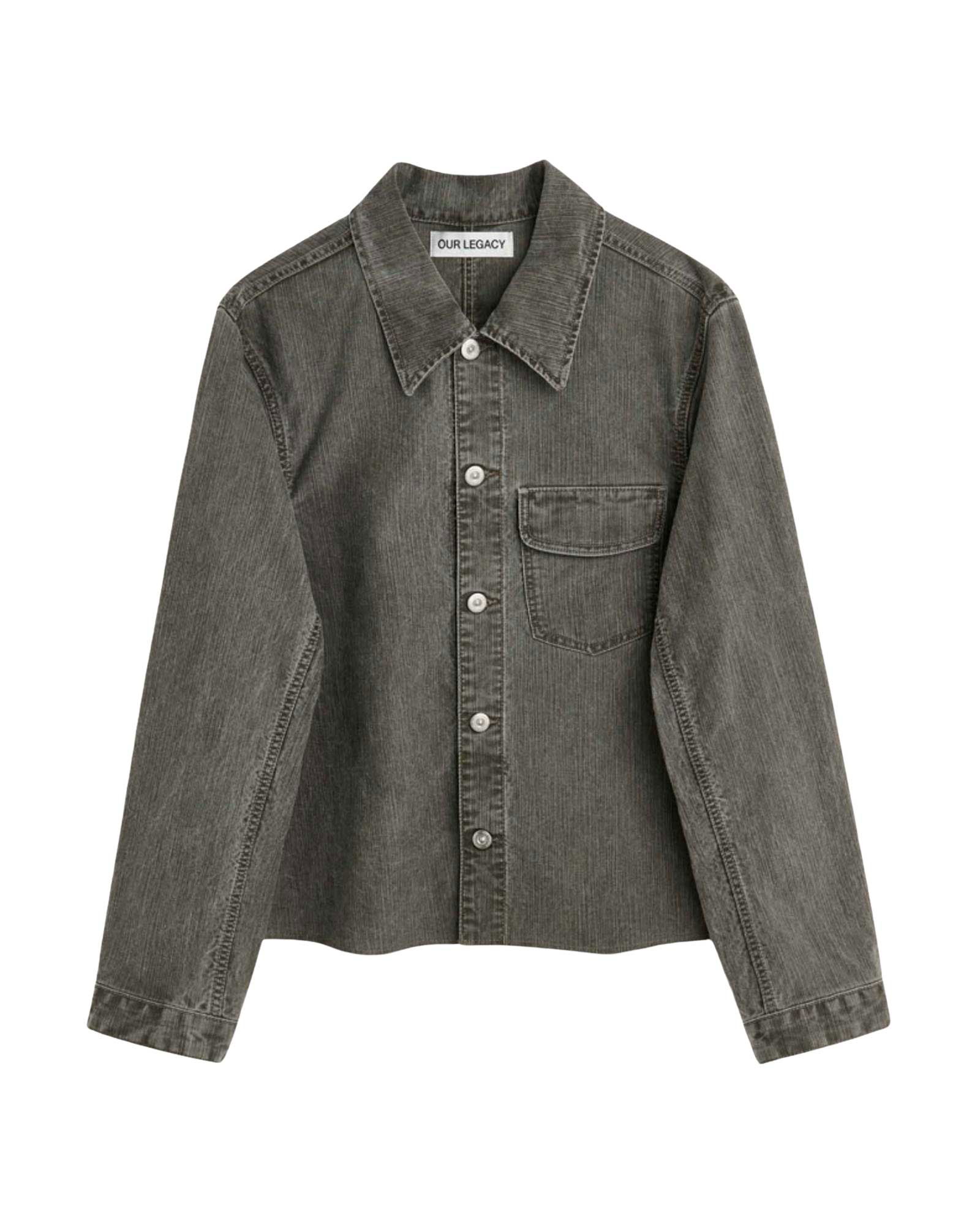Our Legacy Cut Rebirth Jacket Olive Pigment Coated Weave Our Legacy Cut Rebirth Jacket Olive Pigment Coated Weave