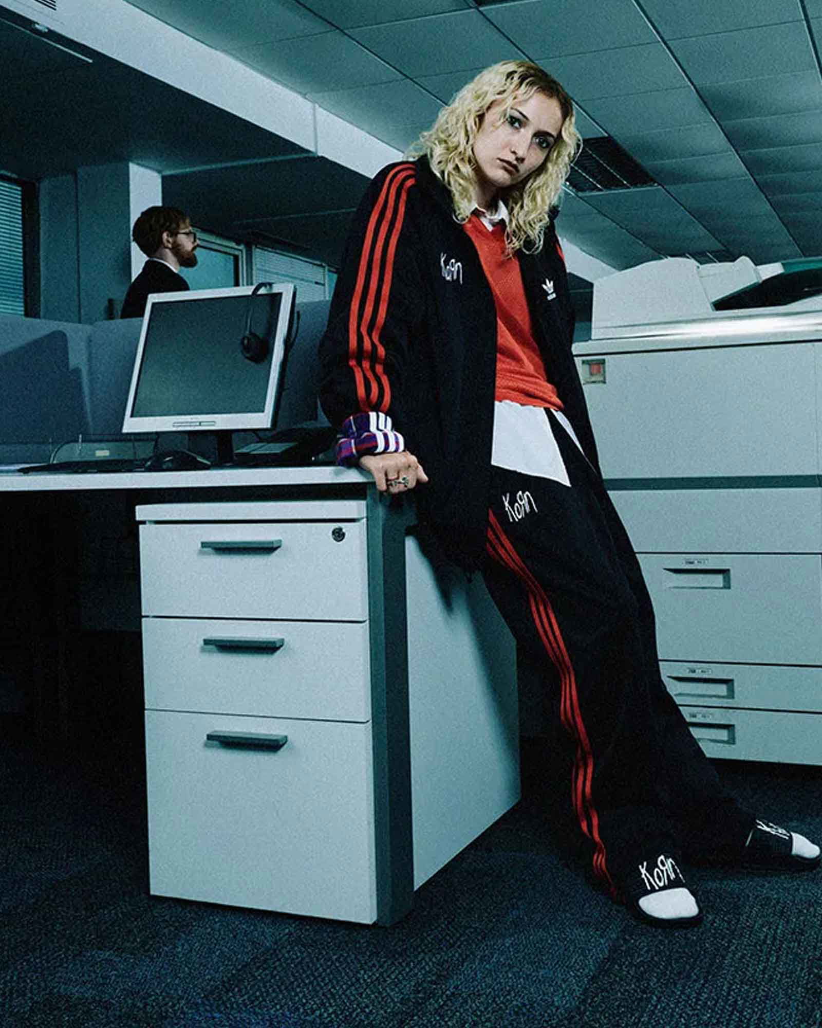 adidas Korn Track Top Black - Tracksuit Jackets | YME Universe