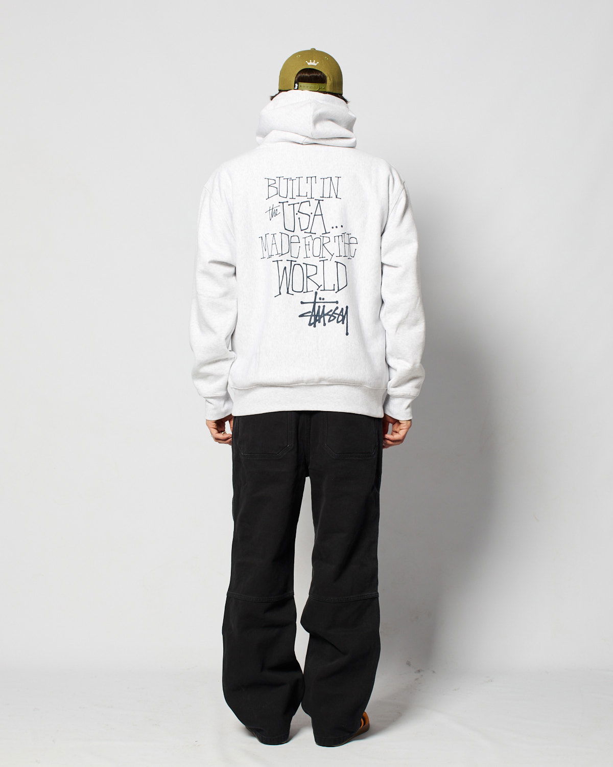 Stussy Built in USA Hood Ash Heather - Hoodies | YME Universe